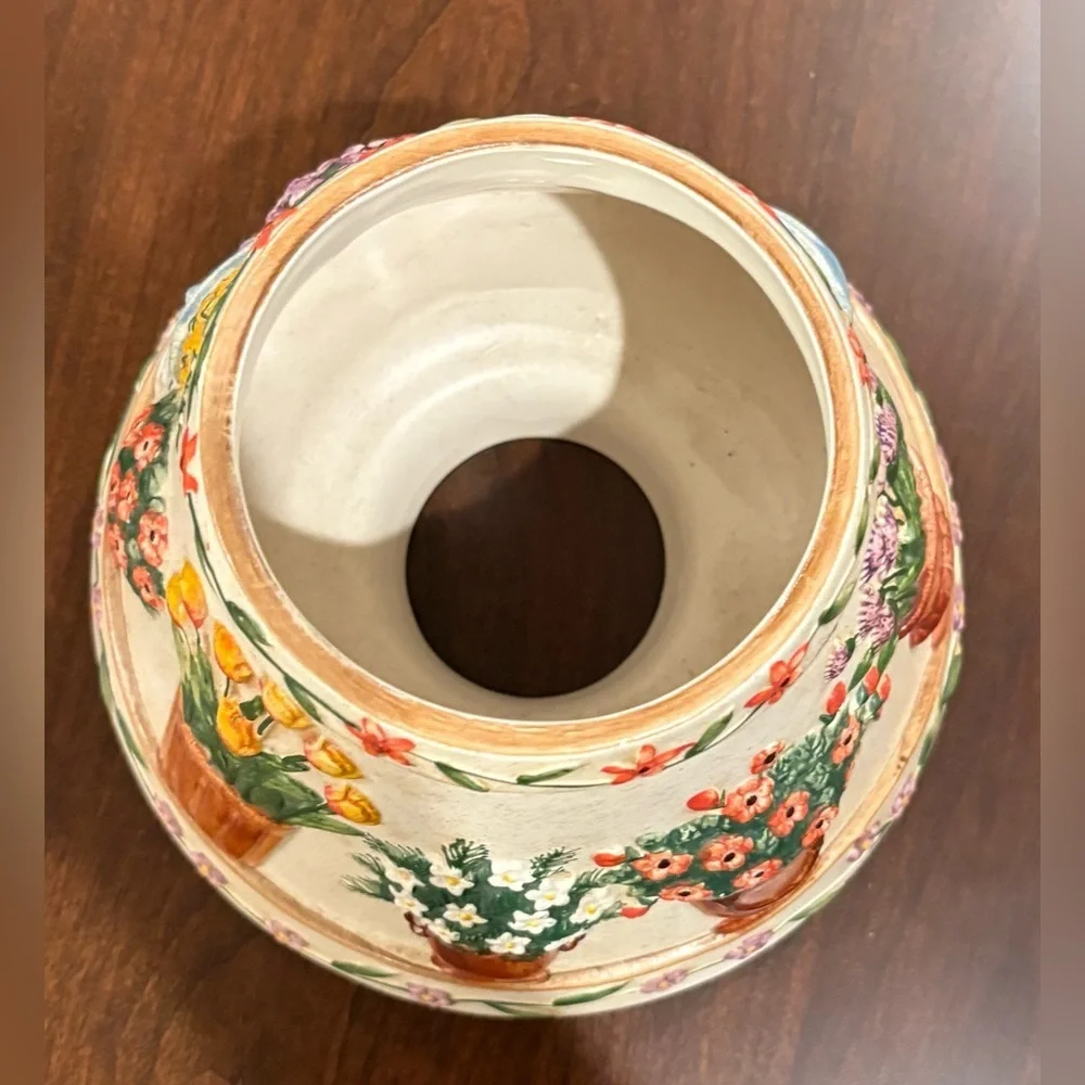 Yankee Candle Large Jar Topper Lamp Shade Garden spring Flowers grandma cottage